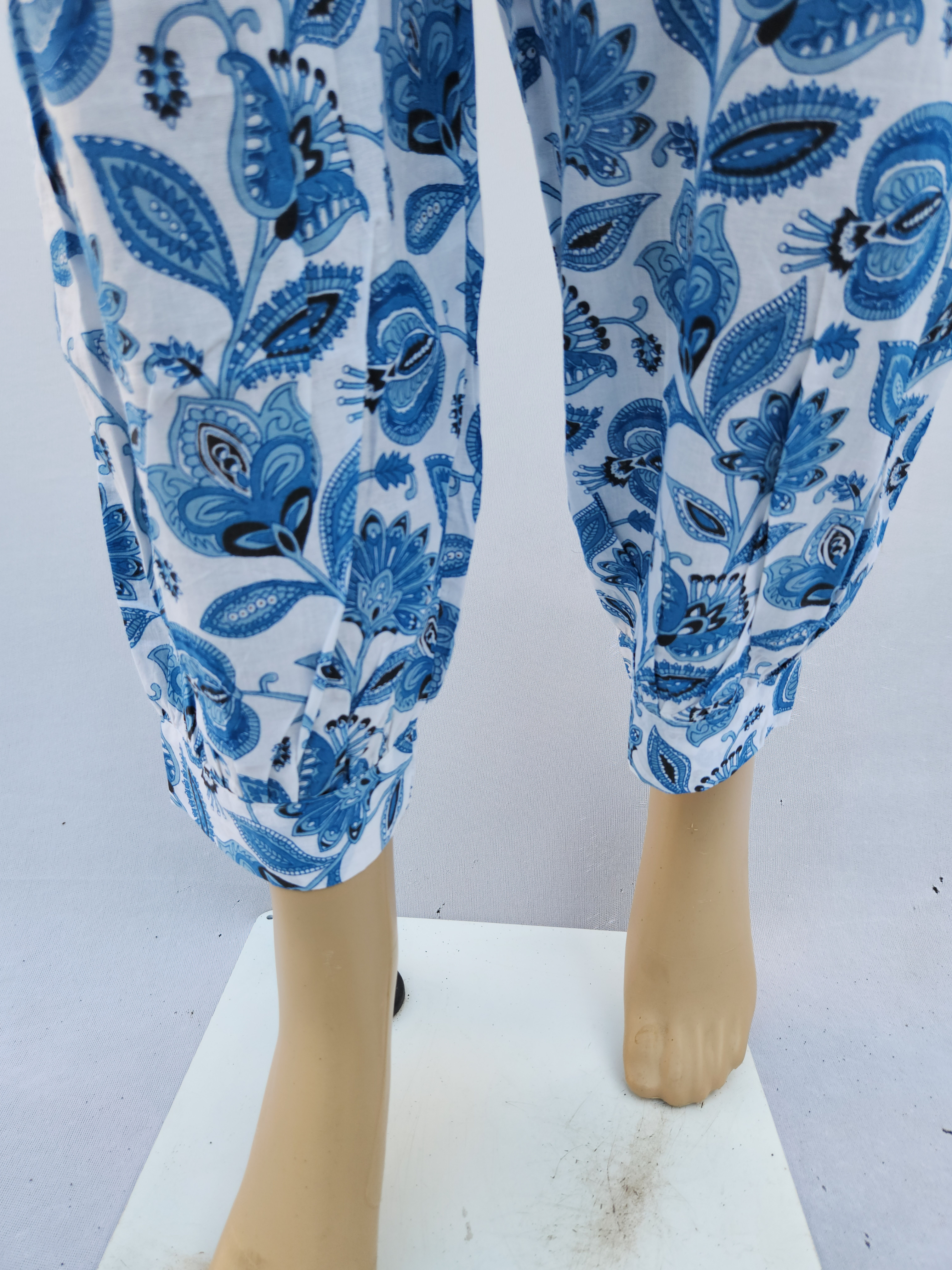 Sky Blue Hand Block Printed Co-Ord Kurthis Set with side tie-ups for women | Stylish Kurthis & Kurtis Sets for Women | Threyas