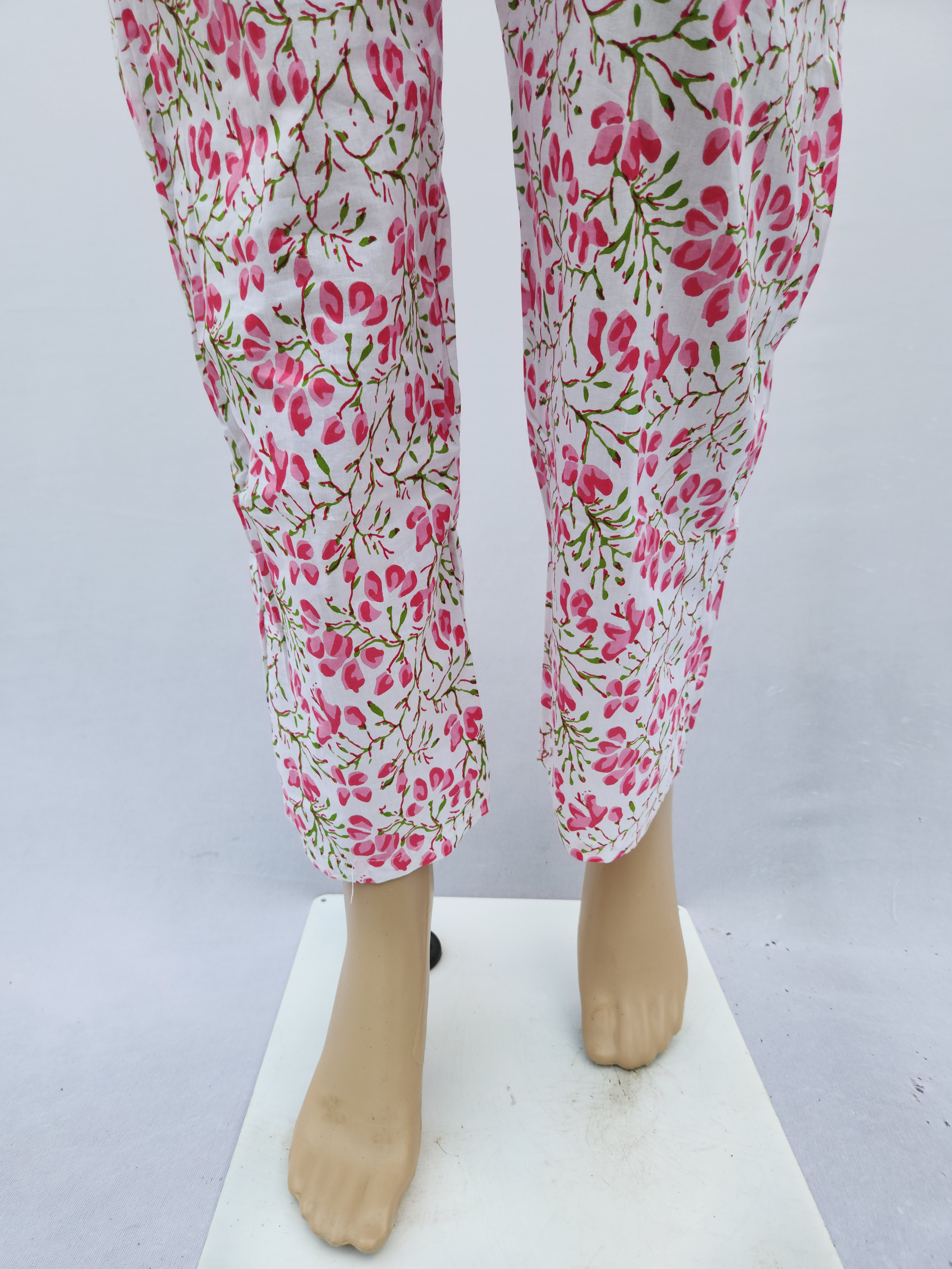 Light Pink Cotton Hand Block Printed Co-Ord Set for women | Stylish Kurthis & Kurtis Sets for Women | Threyas