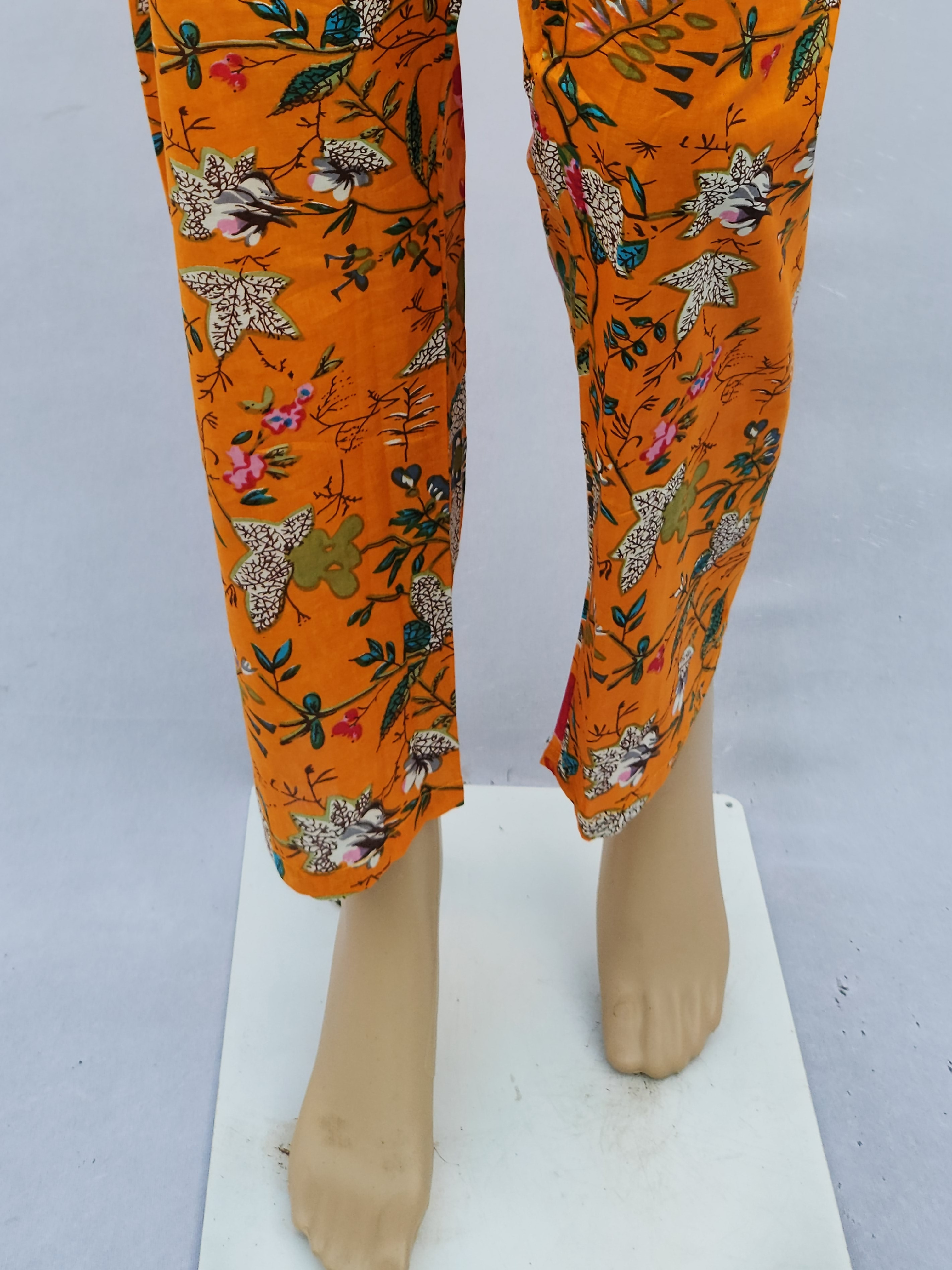Orange Hand Block Cotton Printed Co-Ord kurthi Set for women | Stylish Kurthis & Kurtis Sets for Women | Threyas