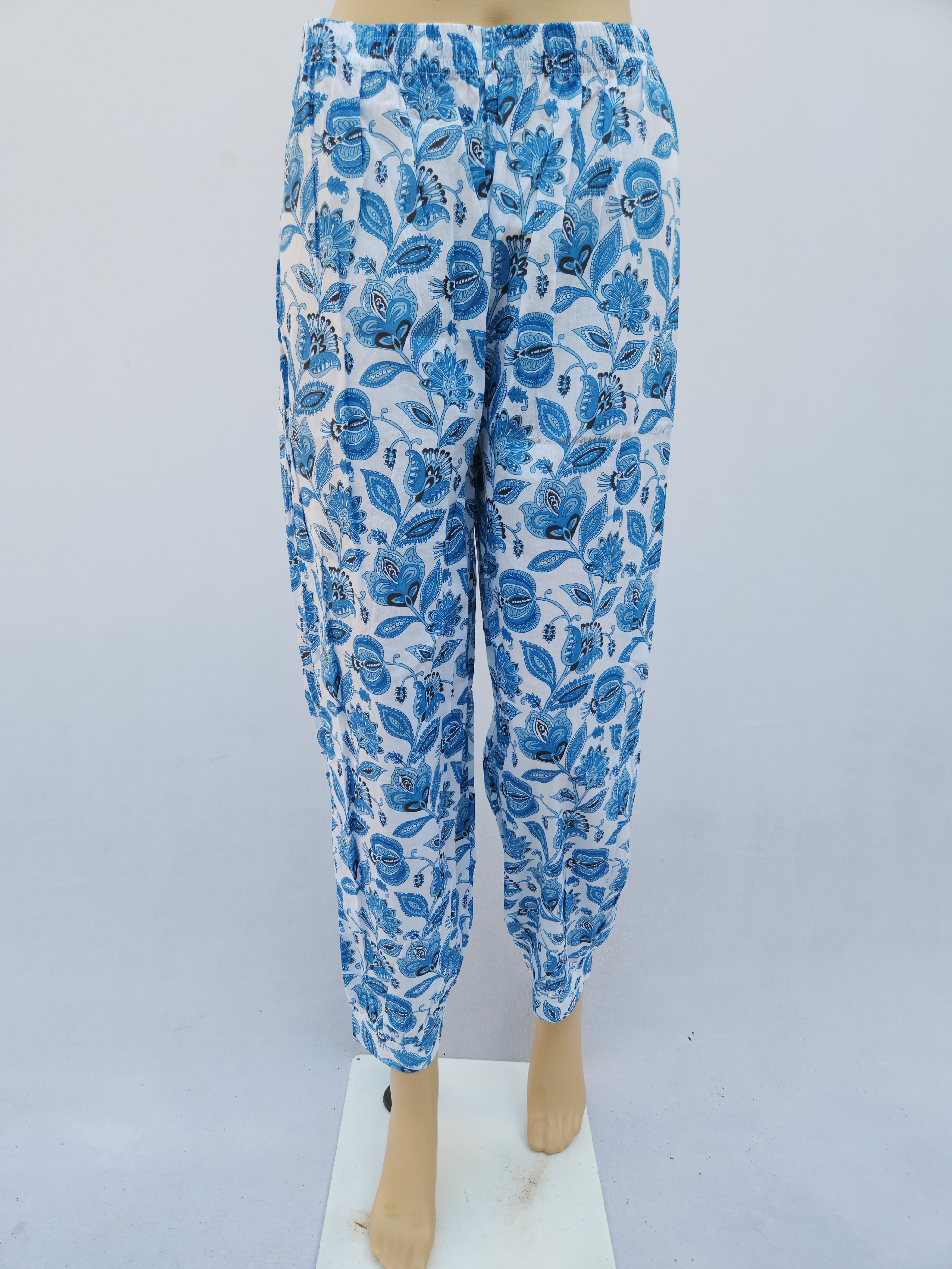 Sky Blue Hand Block Printed Co-Ord Kurthis Set with side tie-ups for women | Stylish Kurthis & Kurtis Sets for Women | Threyas