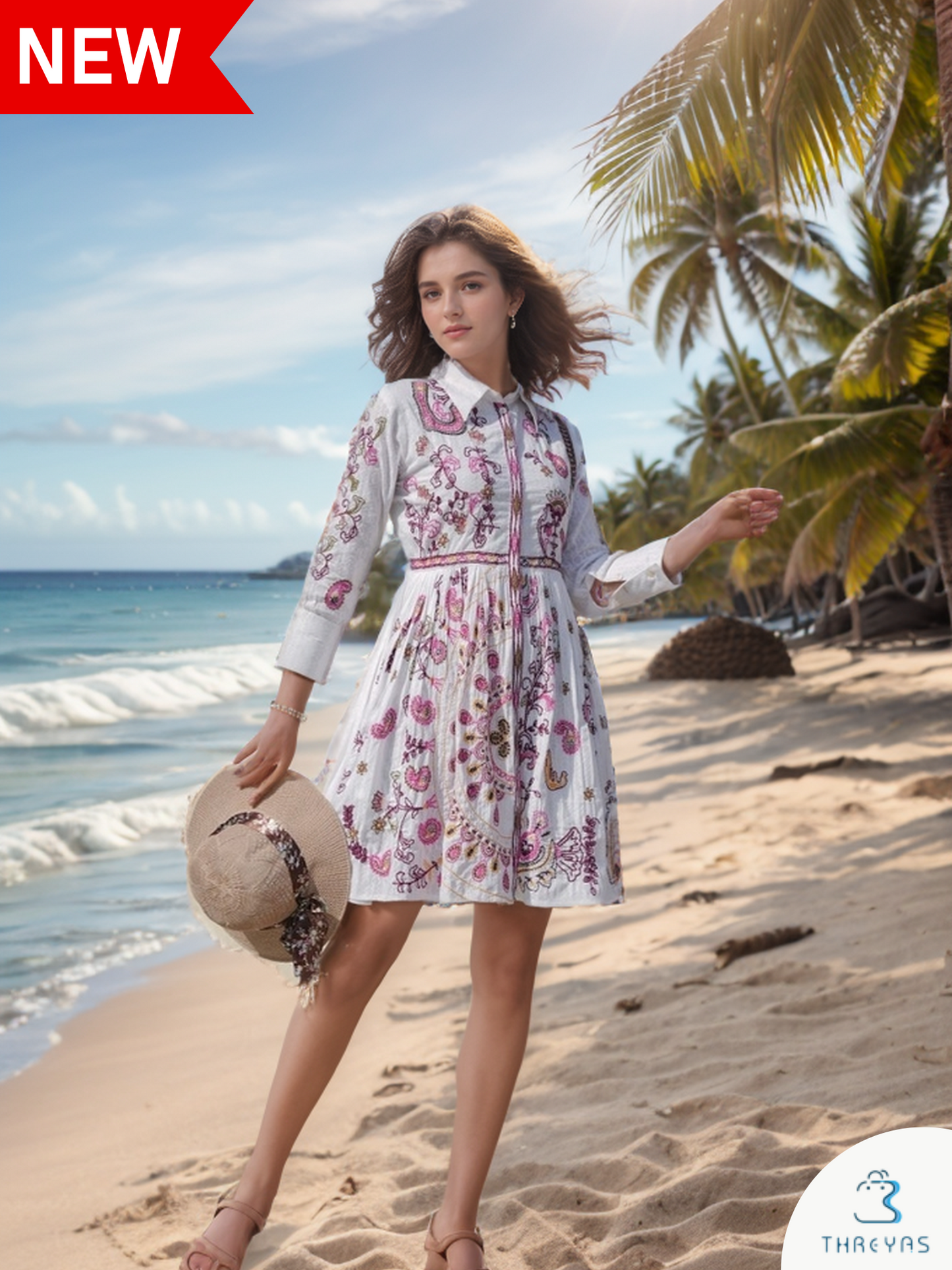 White Embroidery Frock