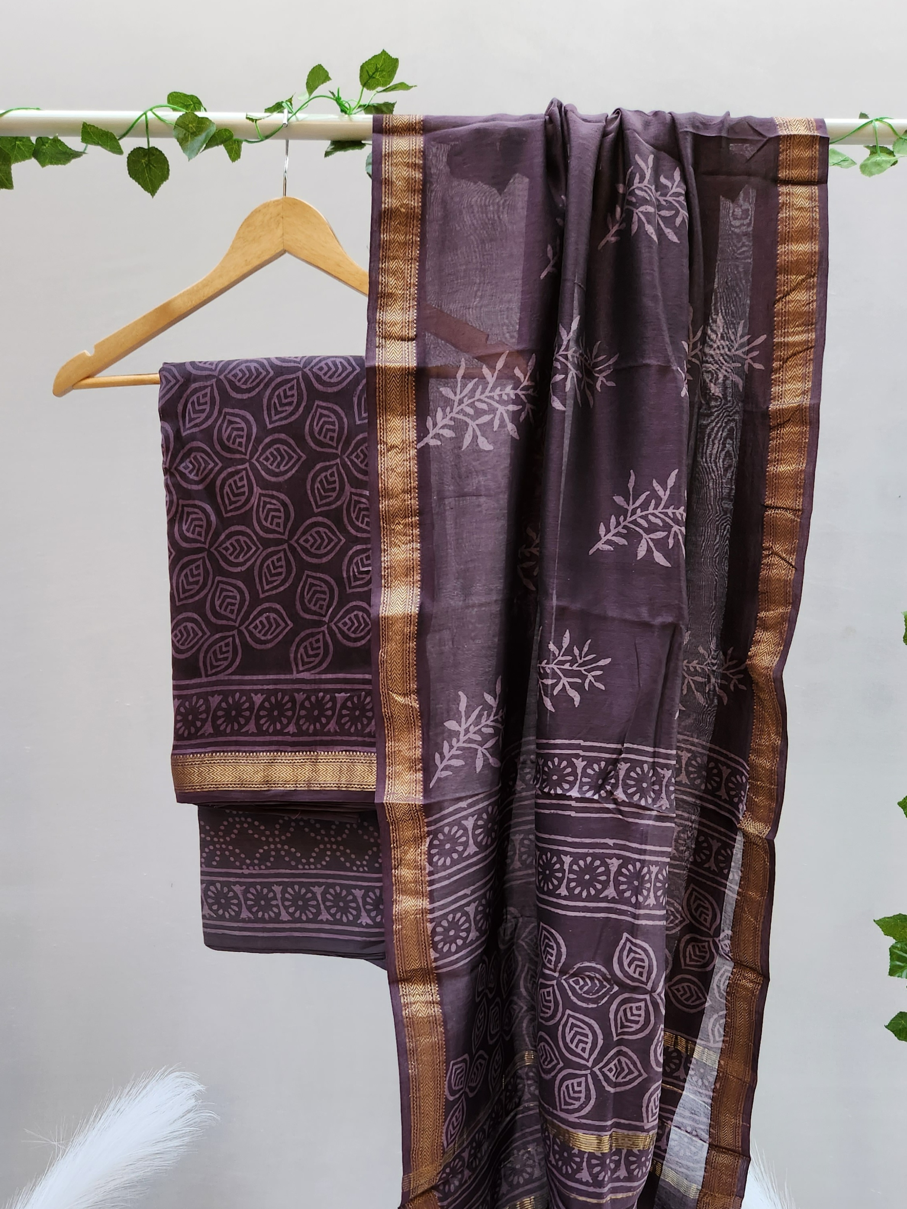 Buy Stylee LIFESTYLE Multi-Color Maheshwari Silk Digital Printed Dress  Material (Set of 3) online