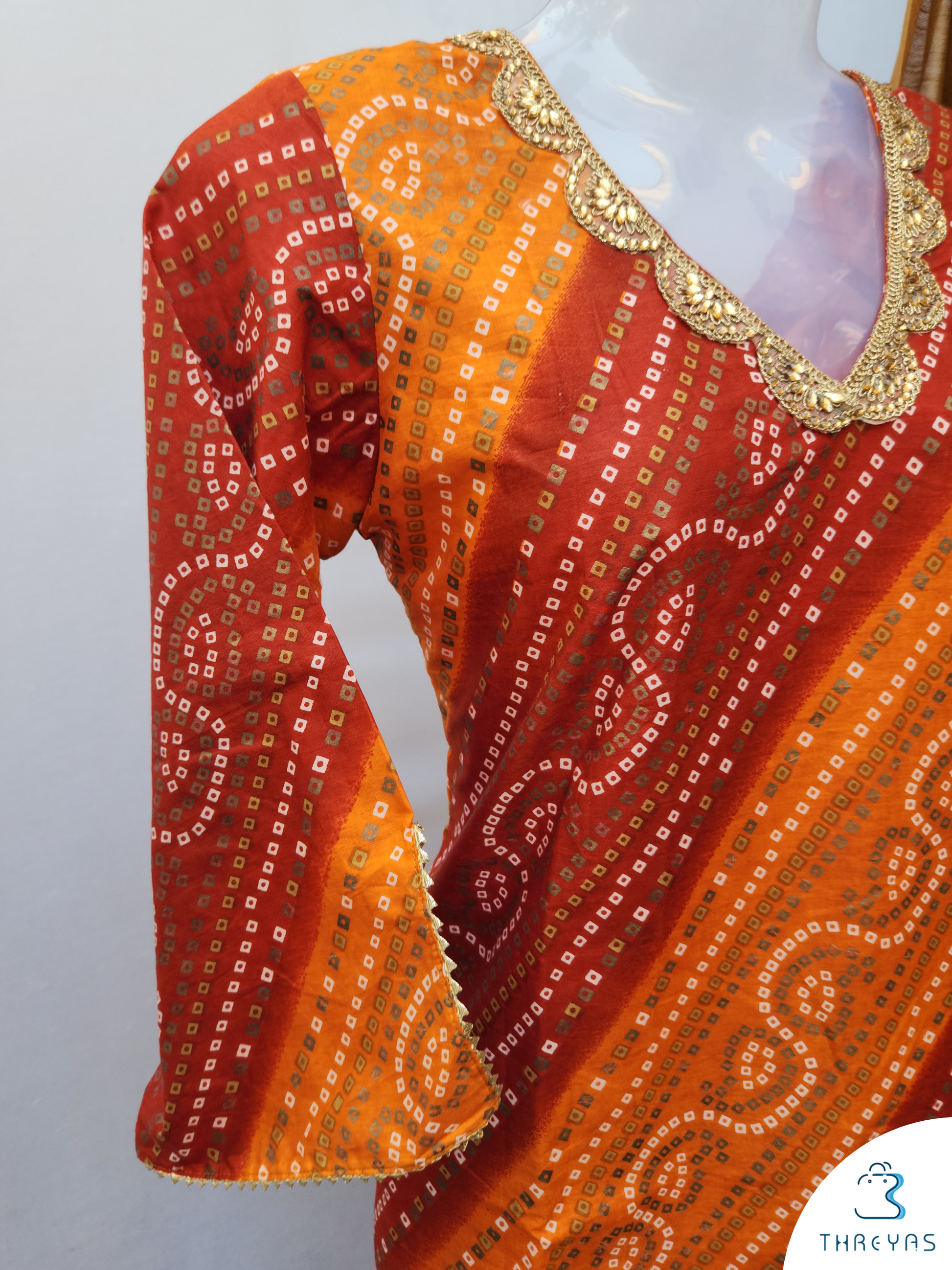 Maroon and Yellow Cotton Silk kuriths Set for women  |  Stylish Kurthis & Kurtis Sets for Women  | Threyas 